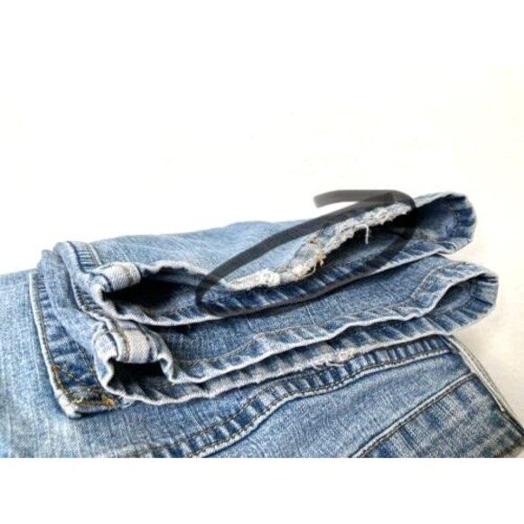 Levis Signature Women's Low Rise Bootcut Distress Denim Jeans 10 Vintage Blue - Picture 9 of 12